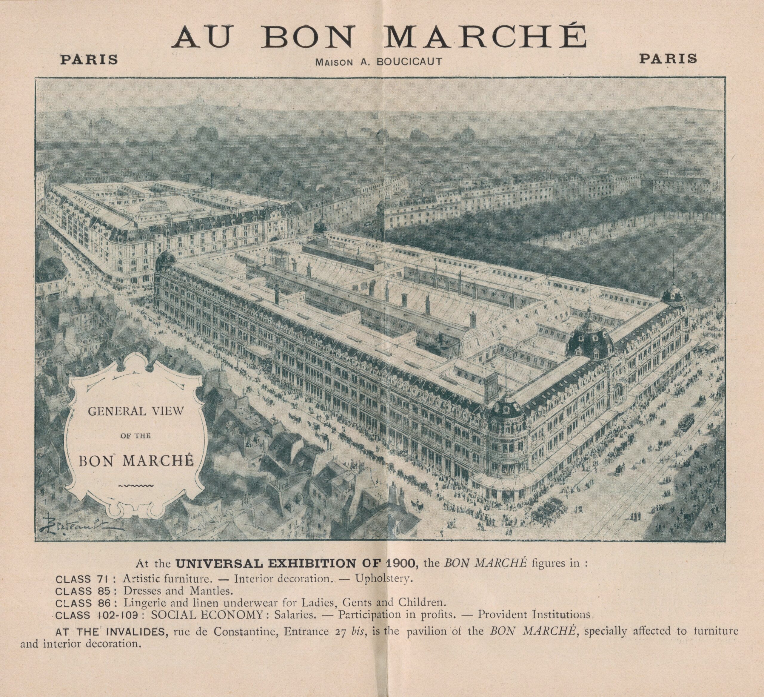Au Bon Marche, Paris, ab 1852 (c) Wiki Commons