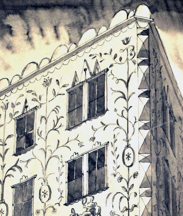 Josef Hoffmann, Fassadenentwurf Bodencreditbank (c) Akademie Wien, Rainald Franz