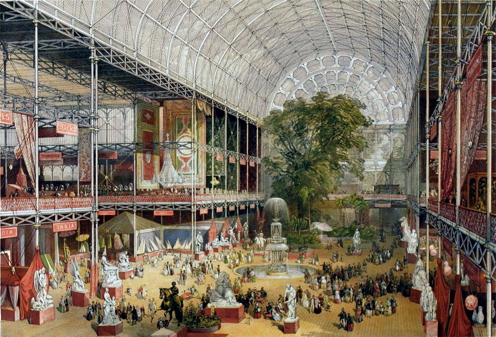 Joseph Paxton, Crystal Palace, Erste Weltausstellung (The Great Exhibition), London 1851 (Wiki Commons)