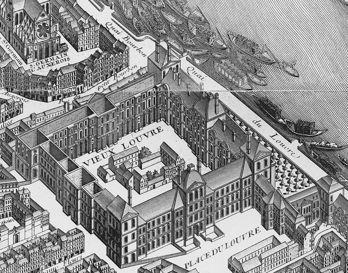 Der Louvre auf dem Turgot-Plan, 1739 © Wiki Commons