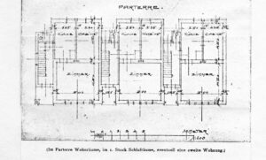 Berndorf, Mitarbeiter-Reihenhäuser, um 1900, Grundriss (c) Archiv MB