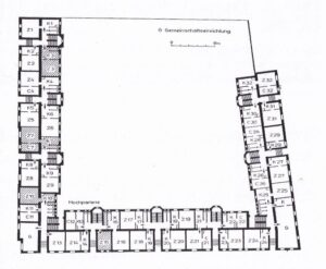 Bach, Simony, Kaiserjubiläumshäuser ("Lobmeyderhof"), Wien-Ottakring, Grundriss (c) F. Achleitenr