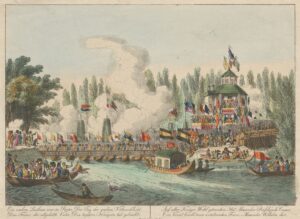 Johann Schönberg, Das Lusthaus im Prater am 18. Oktober 1814 (Wien Museum, Inv.-Nr. 199192)