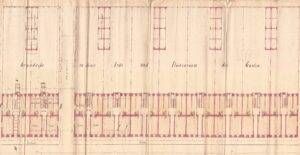 Josef Arbeshuber, Arbeiterwohnhäuser WSehrgrabengasse, Steyr, 1870, Einreichplan (c) Stadt Steyr