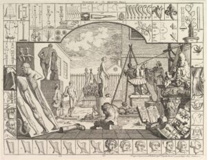William Hogarth, Analysis of Beauty, Der Skulpturenhof, 17xx (c) Metropolitan Museum, New York