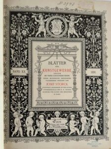 Josef Storck, Blätter für Kunstgewerbe, 1891 (c) willhaben.at, privat