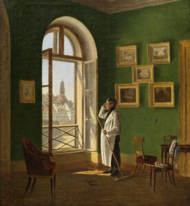 Nikolaus Moreau, Blick aus einem Fenster des Dianabades, 1830, Öl auf Leinwand (© Wien Museum, Inv.-Nr. 95.189)