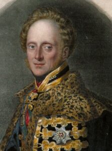 Faustin Herr, Paul III. Anton Esterhazy, kolorierte Lithographie von Faustin Herr, 1830 (© ÖNB Wien)