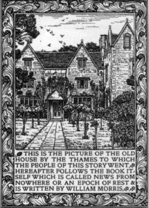 William Morris, News from Nowhere, 1890, Roman und Buchgestaltung