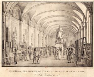 Exposition publique des produits de l'industrie française, Louvre, Paris, 1819 © Gallica