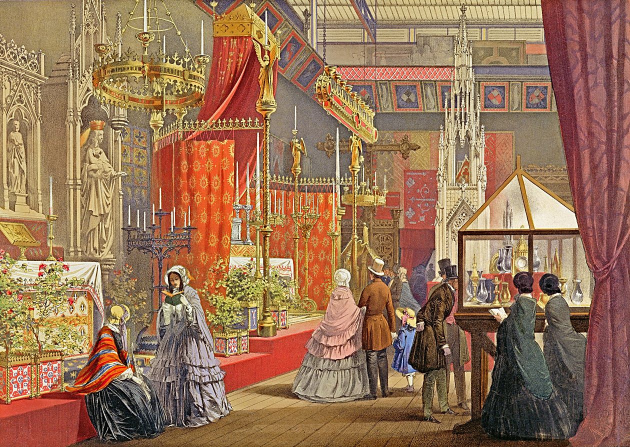 dieval Court, Great Exhibition, London 1851, published by Dickinson Brothers 1854