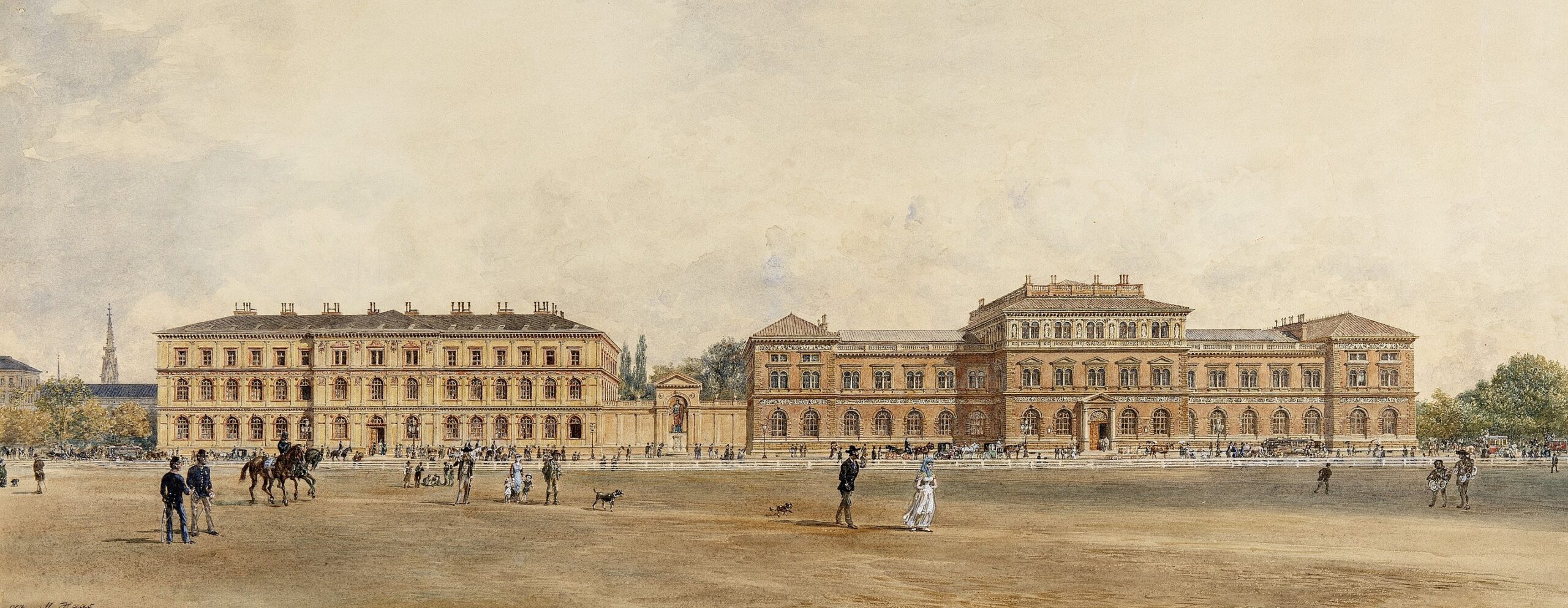 Rudolf von Alt und Max Haase, Kunstgewserbeschule und Museum für Kunst und Industrie, Wien 1877 © Wien Museum