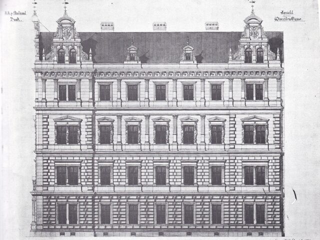 Friedrich von Schmidt, Bürogebäude der k.u.k. Nationalbank, Wien, 1873 © Wien Museum