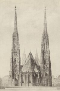 Friedrich von Schmidt, Projekt für den Nordturm von St. Stephan, 1873 © Wien Museum 208 092