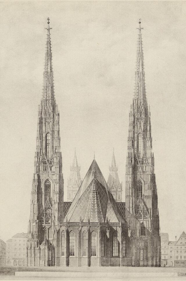 Friedrich von Schmidt, Projekt für den Nordturm von St. Stephan, 1873 © Wien Museum 208 092