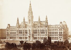 Friedrich von Schmidt, Rathaus, Wien, 1872-83, Ansicht um 1883 © Wien Museum 78079_172_1