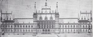 Friedrich von Schmidt, Wettbewerbsprojekt für das Abgebordnetenhaus des österreichischen Reichstages, 1865 © Wien Museum