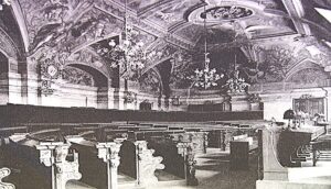 Hans Saphoy, Sitzungssaal des niederösterreichischen Landtags, Wien, 1551-70, 1861-1883 Sitz des österreichischen Herrenhauses © nö. Landtagsarchiv
