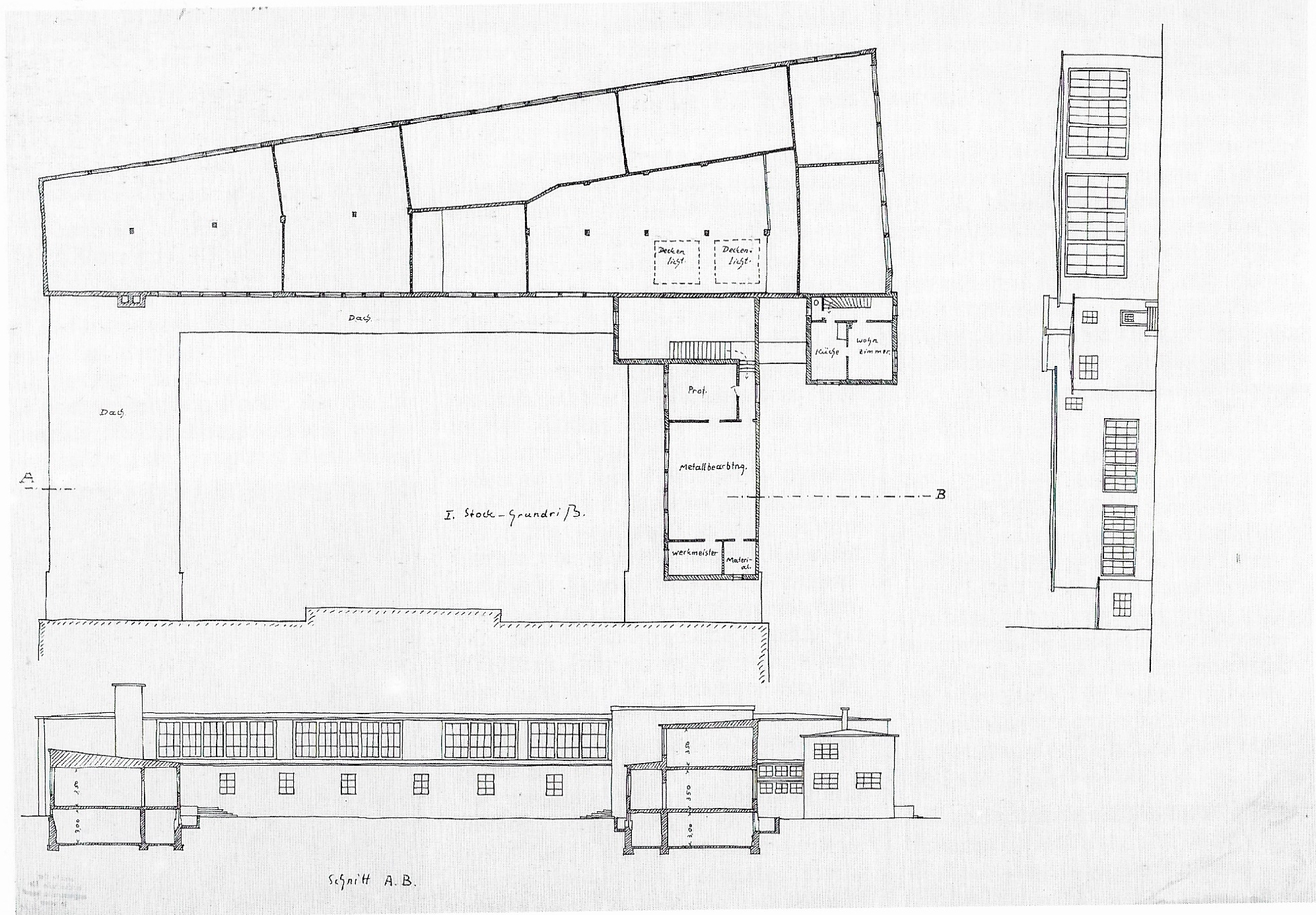 Heinrich Tessenow, Erweiterungsprojekt zur Kunstgewerbeschule Wien, 1913-14 © Archiv der Univ.f.ang.Kunst Wien