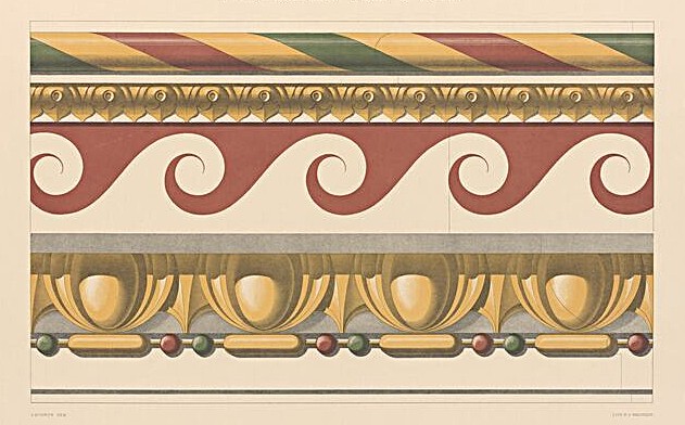 Josef von Storck, Italian Renaissance stucco cornice, 1875, MAK, Vienna