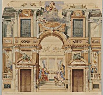 Hermann Herdtle, Wandgesteltung von Tiepolo im Palazzo Labia, Venedig © MAK KI 8193