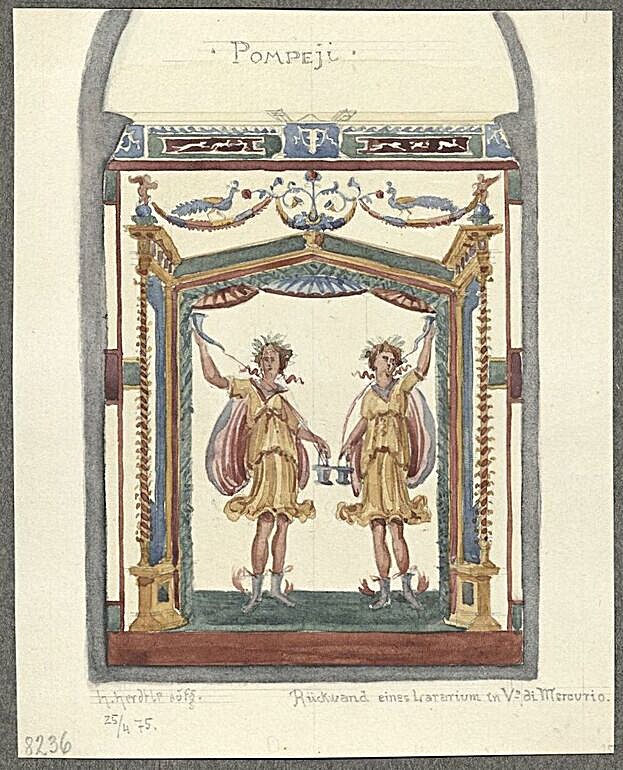 Hermann Herdtle, Wall painting in Pompeji © MAK, KI 8236