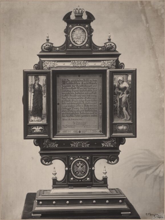 Oskar Beyer, Homage shrine fpr the Habsburg dynasty, ca. 1900 © MAK KI 9366-5