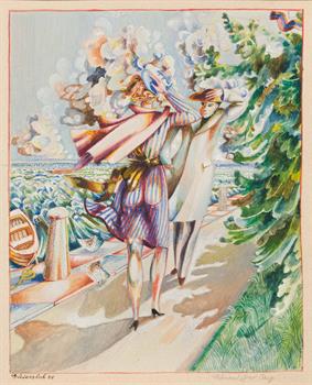 Albert Paris Gütersloh, Stürmischer Tag, 1938 © Im Kinsky Kunstauktionen, Wien 2024