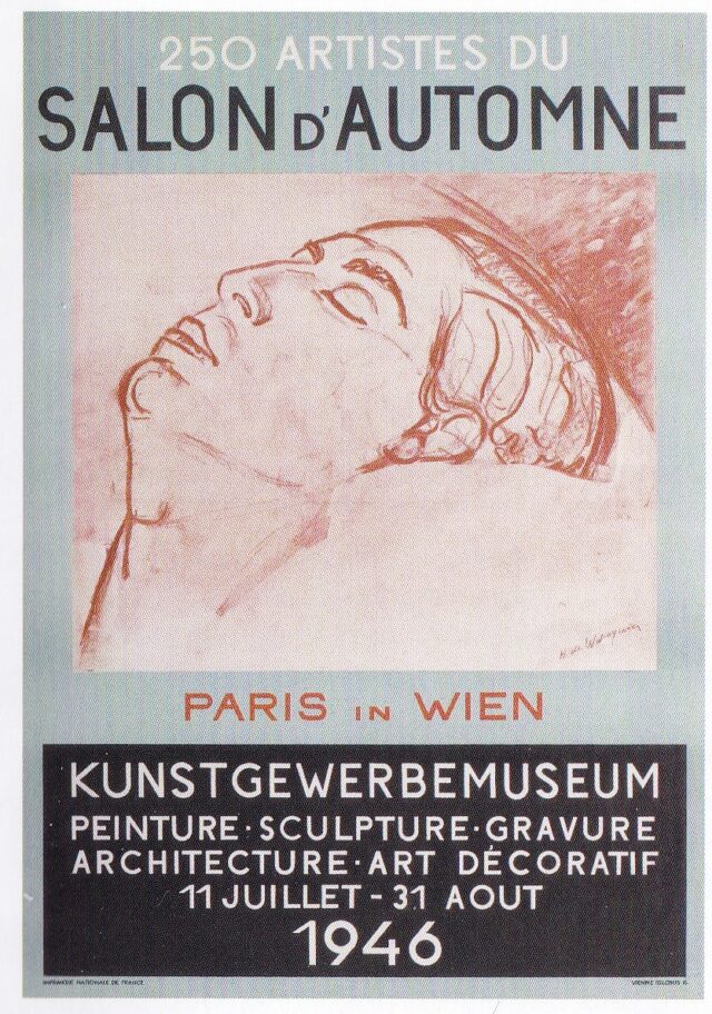 Plakat der Ausstellung 250 Artistes du Salon d’Automne – Paris in Wien, Kunstgewerbemuseum (MAK), Wien 1946