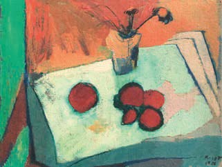 Kurt Absolon, Stillleben mit Äpfeln, 1956, Privatbesitz