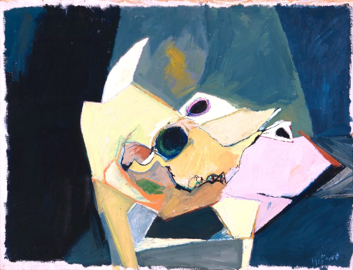Kurt Absolon, Stillleben mit Stierschädel, 1957, Privatbesitz