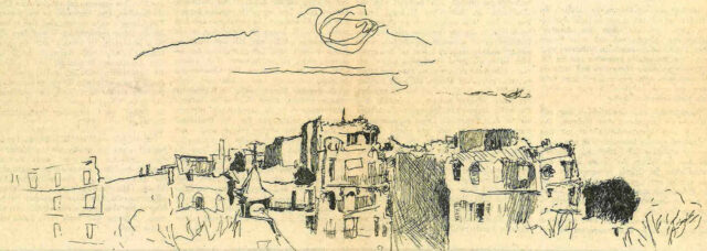 Kurt Absolon, Blick aus dem Fenster in Paris, 1957, Verbleib unbekannt