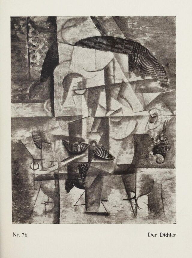 Katalogseite der Picasso-Ausstellung bei Thannhauser, München 1913