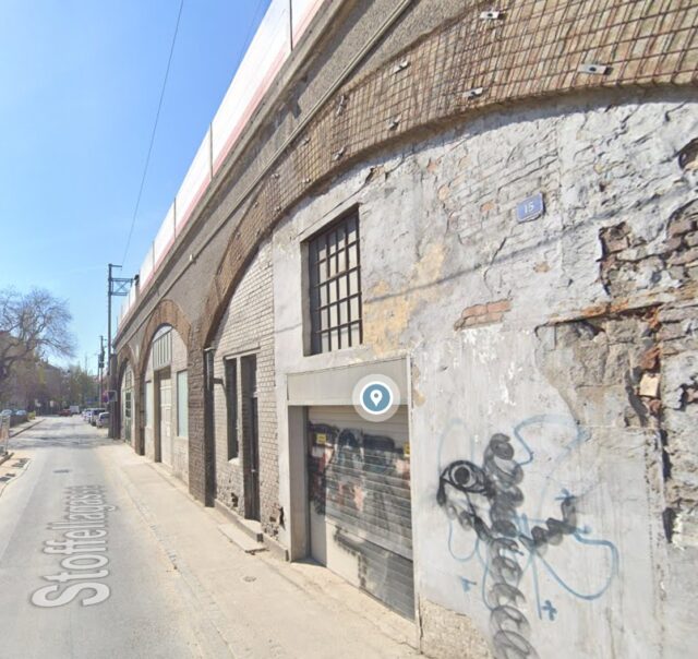Nutzung der Stadtbahnbögen als Atelier-und Lagerräume, Verbindungsbahn, Stoffellagasse, Wien-Prater © Google Maps