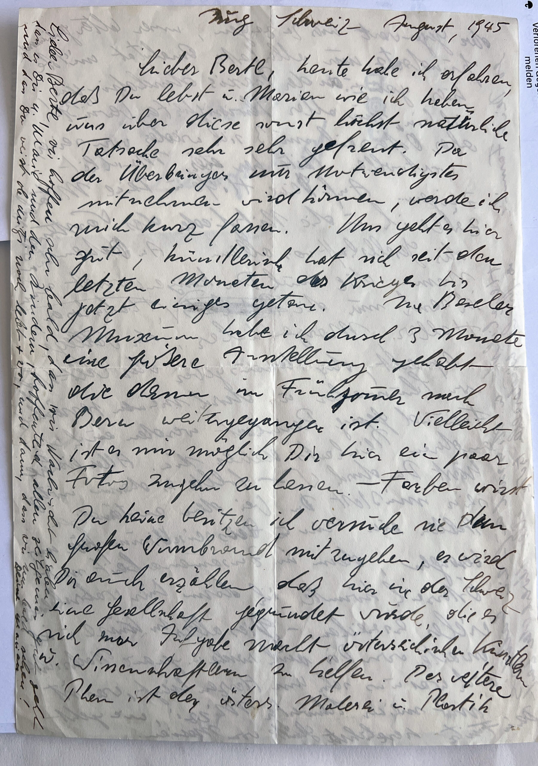 Wotruba an Boeckl, Mai 1945, S. 1