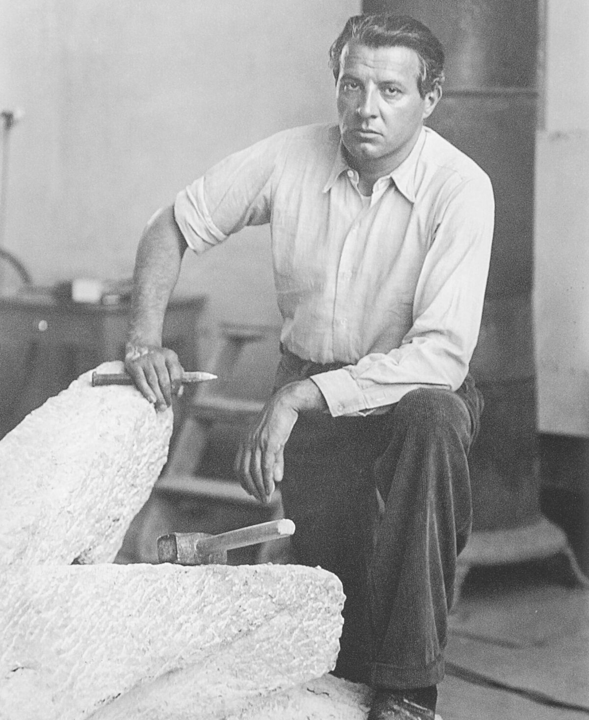 Fritz Wotruba 1947/48, Foto: Ernst Hermann © Bildrecht 2025