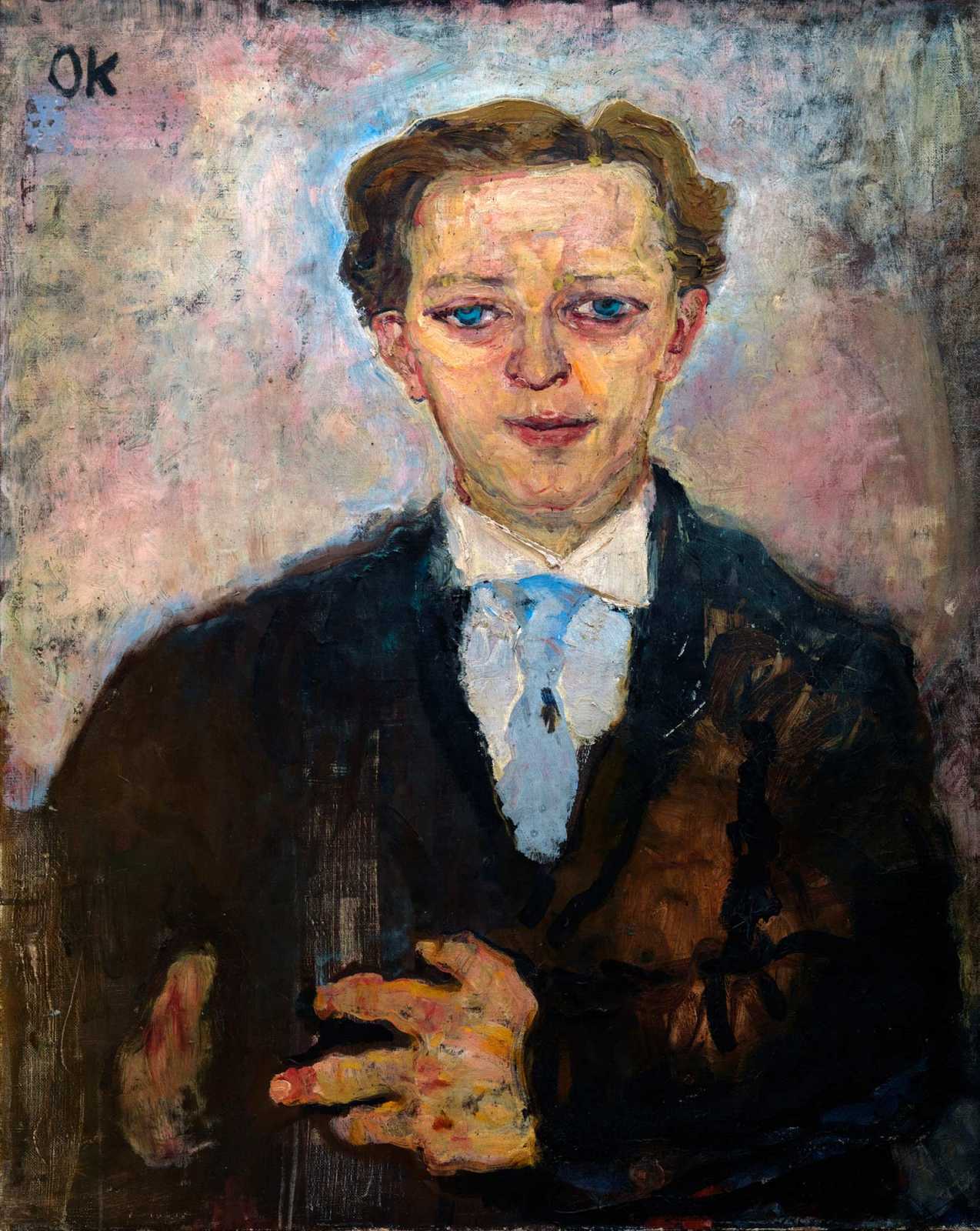 Oskar Kokoschka, Der Trancespieler (Porträt Ernst Reinhold), 1909 © RMFAB, Brüssel