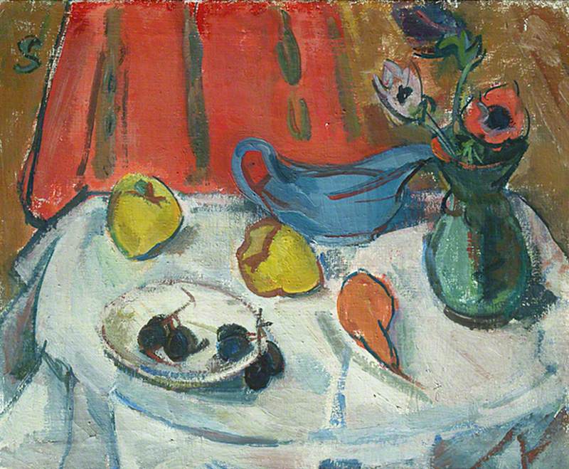 Frieda Salvendy, Früchtestilleben, um 1930 © the artist's estate. Image credit: University of Sussex