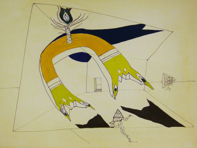 Friedrich Kiesler, Entwurf für die Surrealismus-Ausstellung 1947 in der Galerie Maeght, Paris © Kiesler-Stiftung, Wien