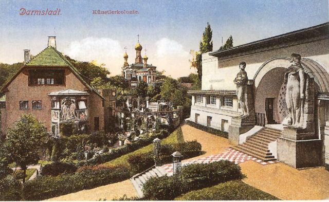 Josef Maria Olbrich, Haus Christiansen und Ernst-Ludwig-Atelierhaus auf der Mathildenhöhe, Darmstadt, ab 1899